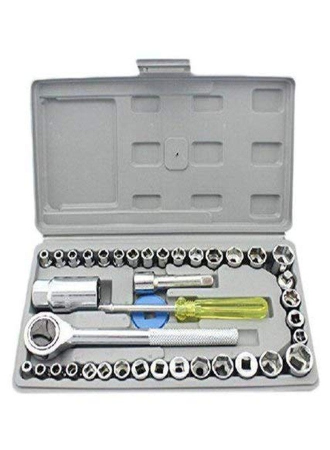 SEASPIRIT 40Pcs/Set Wrench Set | Car Sleeve Combination Car Screw Removal Installation Tool | Home Garage Workshop Hand Tools | Combination Wrench Sockets Adapter | Emergency Tool - Image 2